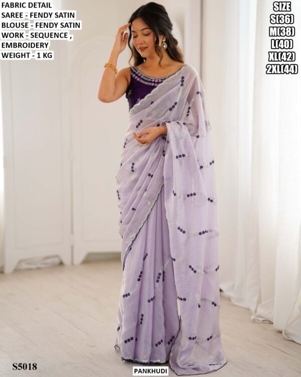 Graceful Ethnic Fendy Satin Saree For Women