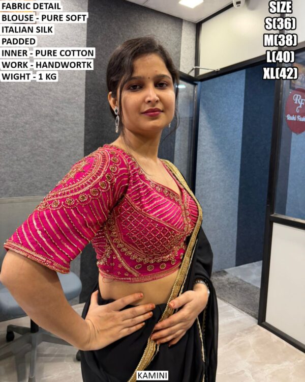 Pure Soft Italian Silk Handwork Padded Blouse
