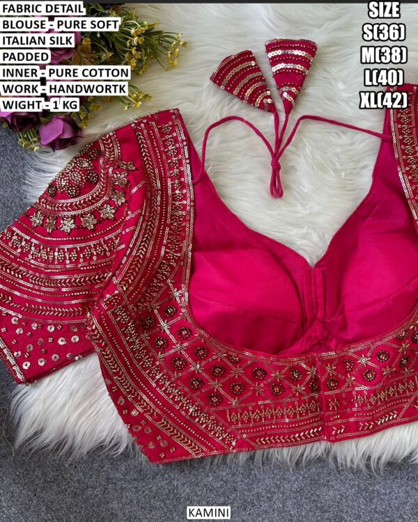 Pure Soft Italian Silk Handwork Padded Blouse