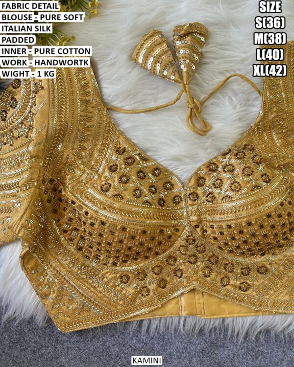 Pure Soft Italian Silk Handwork Padded Blouse