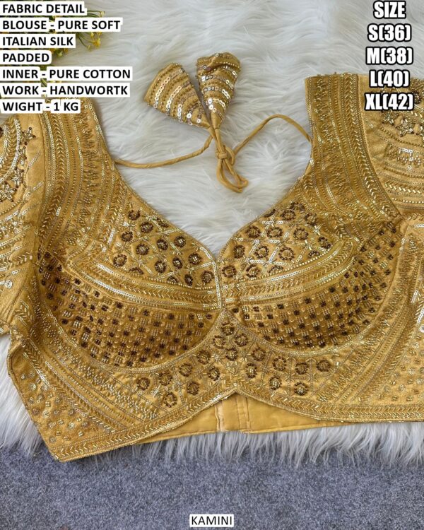 Pure Soft Italian Silk Handwork Padded Blouse