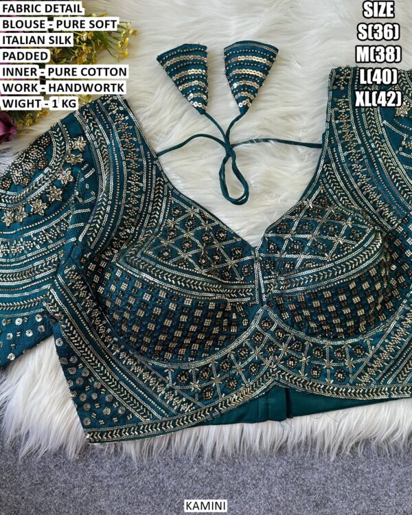 Pure Soft Italian Silk Handwork Padded Blouse