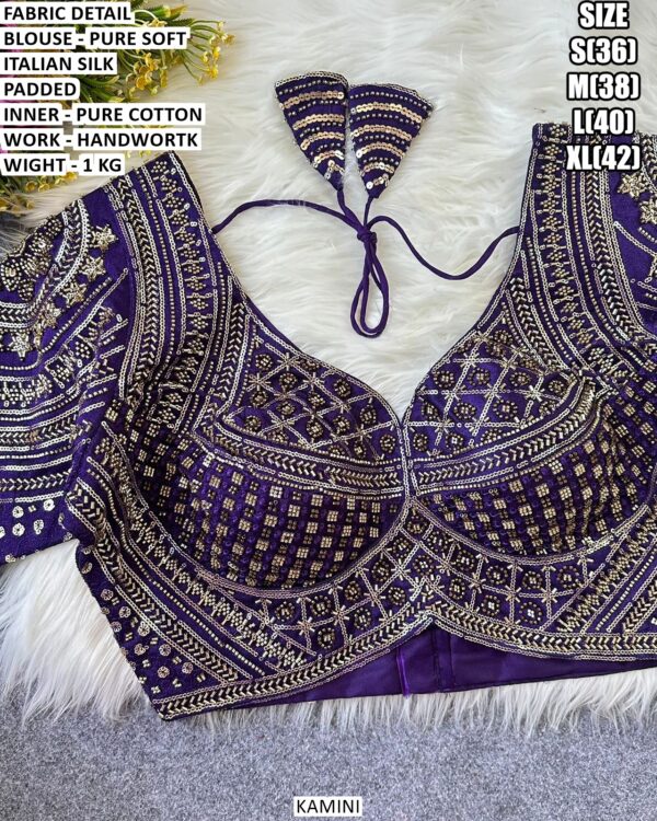Pure Soft Italian Silk Handwork Padded Blouse