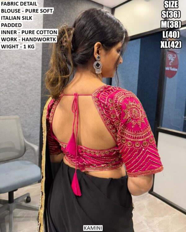 Pure Soft Italian Silk Handwork Padded Blouse