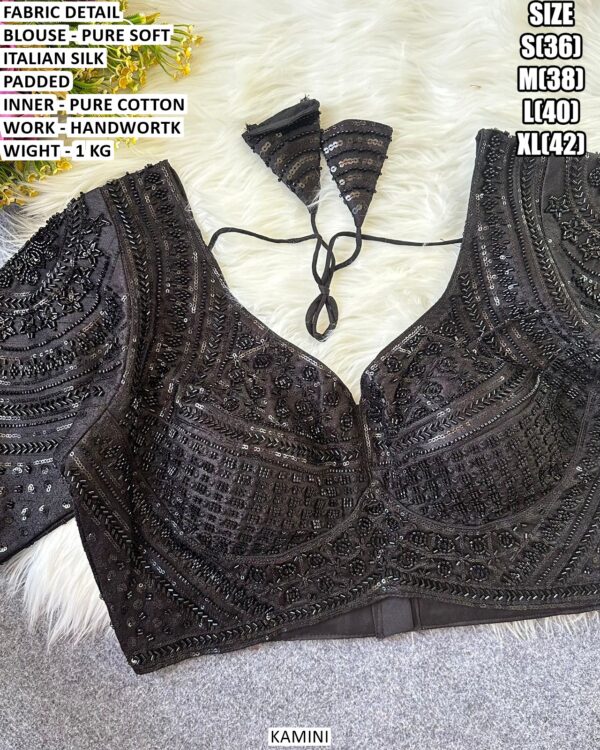 Pure Soft Italian Silk Handwork Padded Blouse
