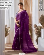 Festive Wear Saree With Embroidery Work