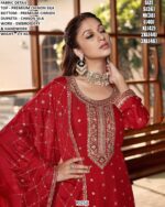 Handwork Embroidered Chinon Silk Ethnic Set