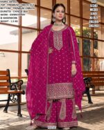 Handwork Embroidered Chinon Silk Ethnic Set