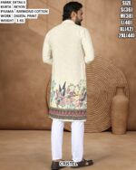 Casual Wear Printed Men Kurta Set