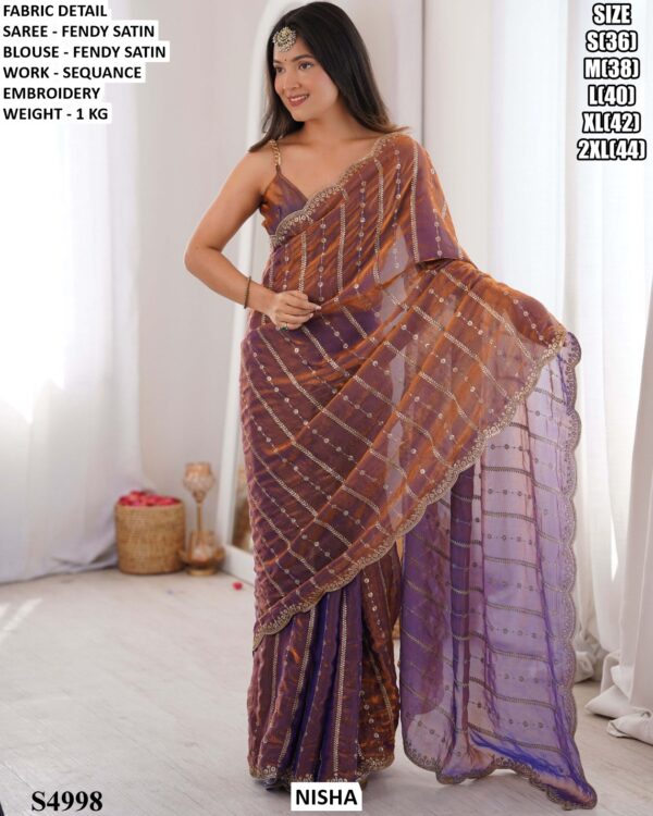 Graceful Sequence Work Saree For Women