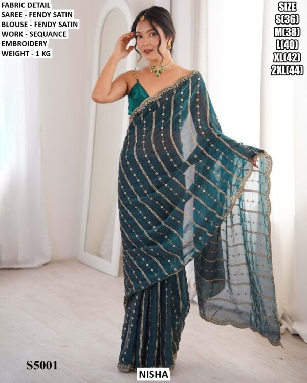 Graceful Sequence Work Saree For Women