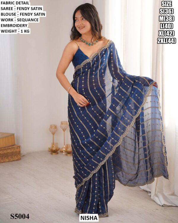 Graceful Sequence Work Saree For Women