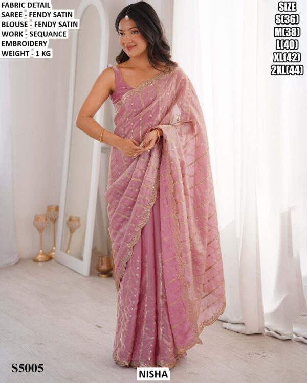 Graceful Sequence Work Saree For Women