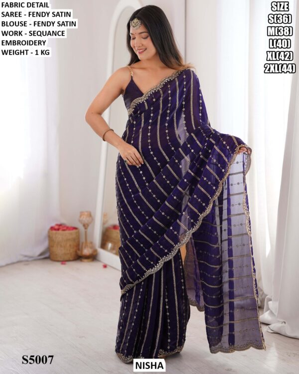 Graceful Sequence Work Saree For Women