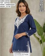 Cotton Embroidery Top For Women