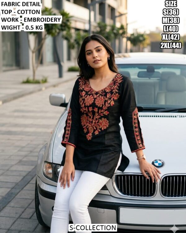 Cotton Embroidery Top For Women