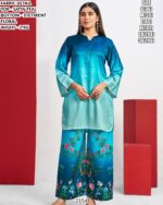 Trendy Satin Designer Top Bottom Set