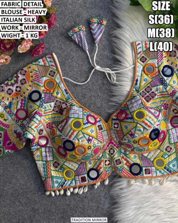 Heavy Italian Silk Mirror Work Blouse