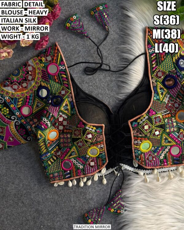 Heavy Italian Silk Mirror Work Blouse