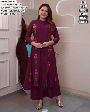 Stylish Casual Wear Heavy Reyon Set