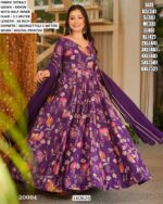 Rayon Digital Printed Gown With Dupatta