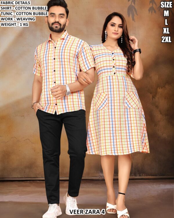 Matching Shirt And Tunic Combo For Couples