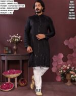 Smart Silk Embroidery Mirror Work Kurta Pyjama Set