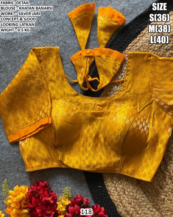 Khatan Banarsi Silver Jari Blouse