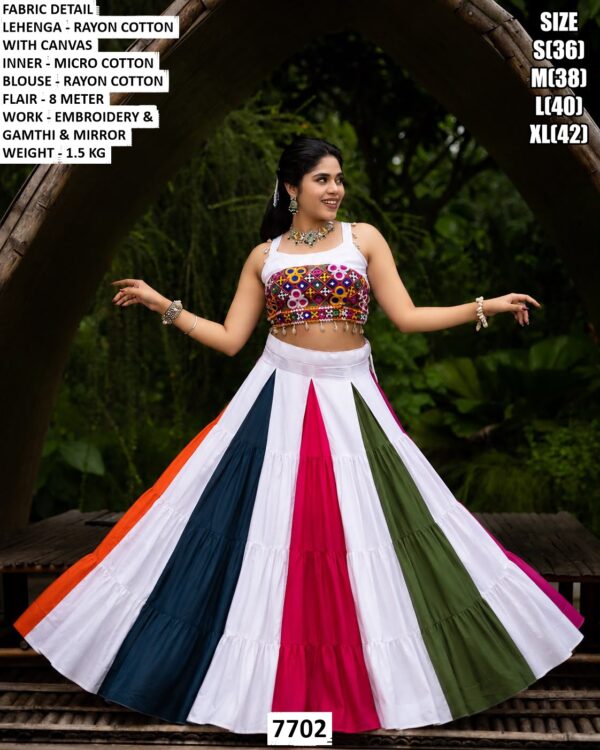 Rayon Cotton Lehenga Choli For Navratri