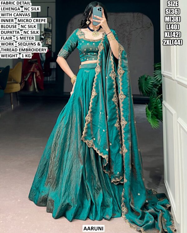 Designer Thread Embroidery Lehenga For Women