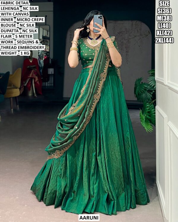 Designer Thread Embroidery Lehenga For Women