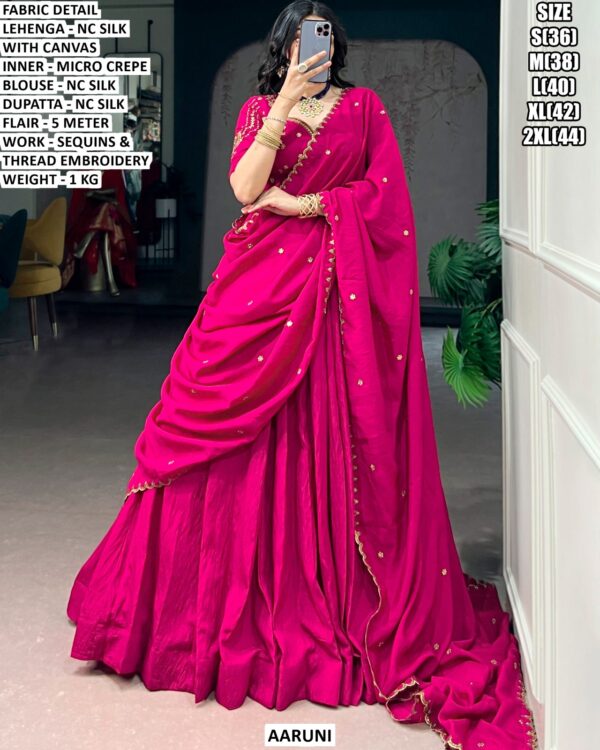 Designer Thread Embroidery Lehenga For Women