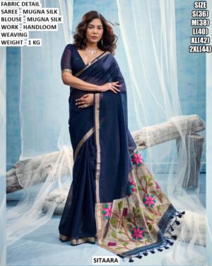 Stylish Festive Wear Mugna Silk Saree