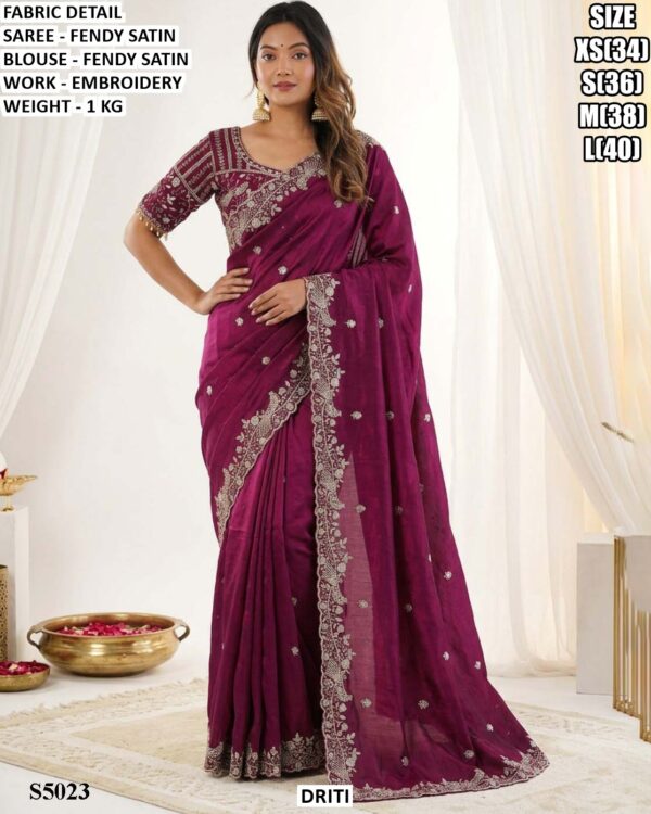 Trendy Designer Fendy Satin Saree
