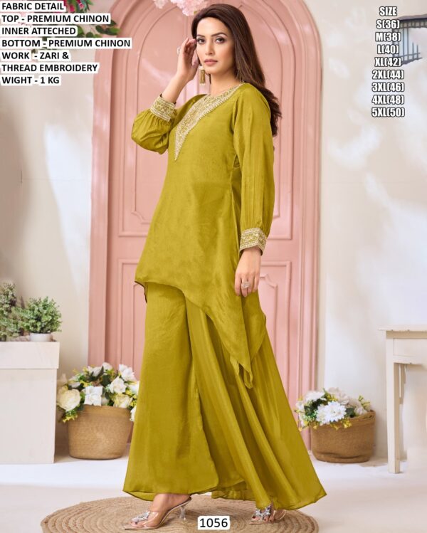 Festive Wear Chinon Embroidered Set For Women
