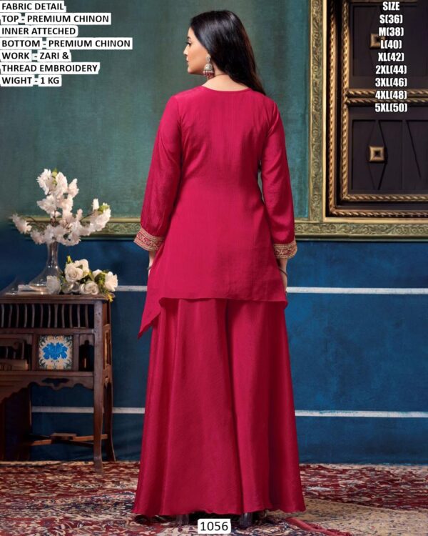 Festive Wear Chinon Embroidered Set For Women