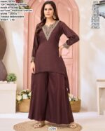 Festive Wear Chinon Embroidered Set For Women