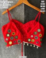 Magic Cotton Kodi Mirror Work Blouse For Navratri