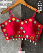Magic Cotton Kodi Mirror Work Blouse For Navratri