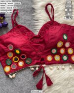 Magic Cotton Kodi Mirror Work Blouse For Navratri