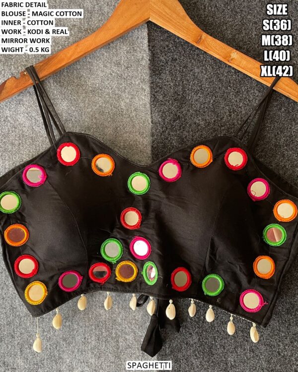 Magic Cotton Kodi Mirror Work Blouse For Navratri