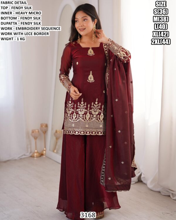 Stylish Festive Wear Fendy Silk Suit
