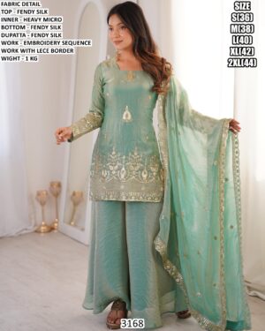 Stylish Festive Wear Fendy Silk Suit