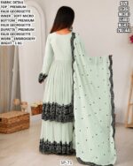 Festive Wear Embroidered Suit With Dupatta