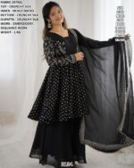 Designer Crunchy Silk Suit With Dupatta