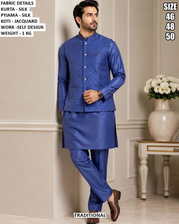 Trendy Men Silk Kurta Pajama Set