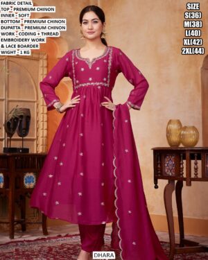 Lace Border Designer Chinon Suit Collection