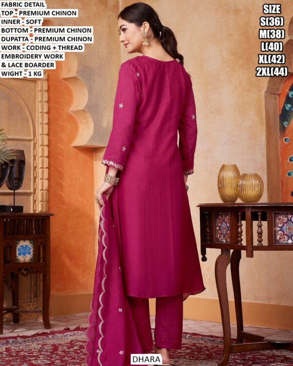Lace Border Designer Chinon Suit Collection