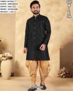 Imported Jacquard Kurta Dhoti Set For Men