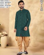 Imported Jacquard Kurta Dhoti Set For Men